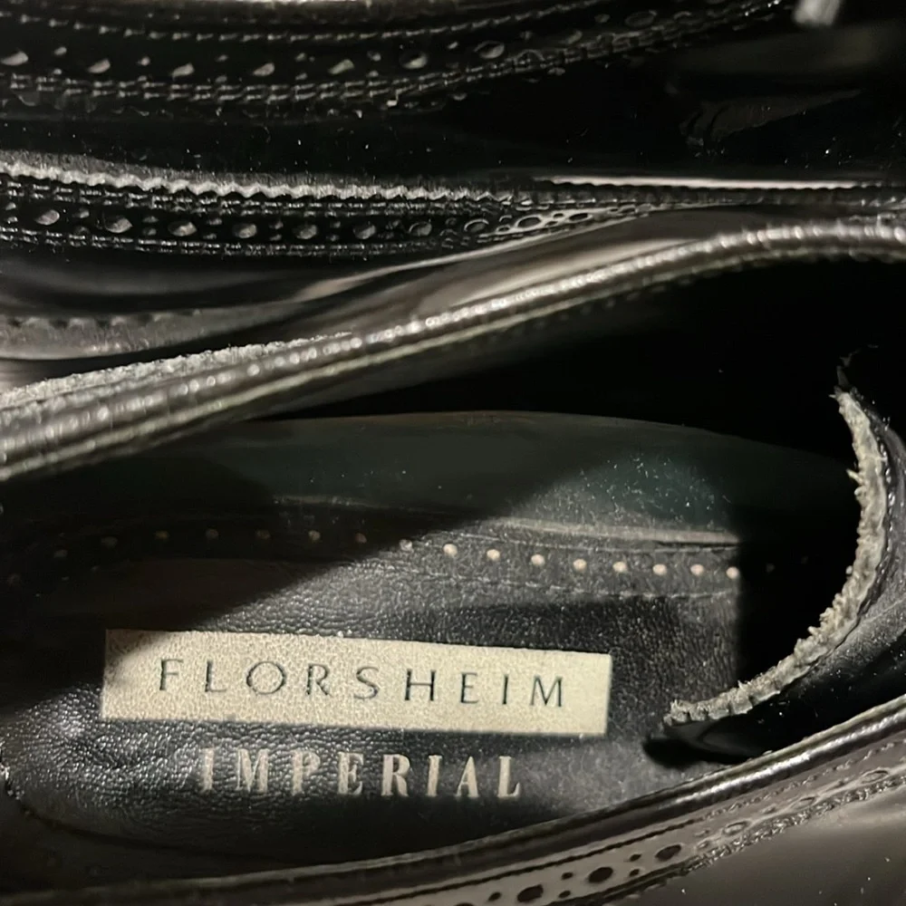 Florsheim Imperial Black Leather Men's Dress Shoes size 10